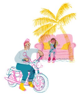 Grandpa illustration from Invisible Dogs by Ruby Wright